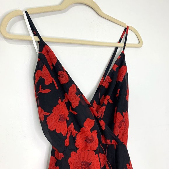 NWT LULU'S Best Occasion Black Floral Print Maxi Dress Sz M - Picture 3 of 9